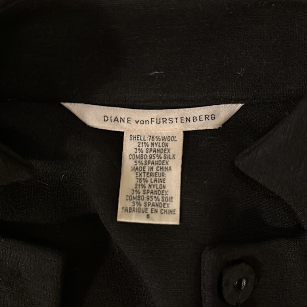 Cropped Black Diane von Furstenberg Jacket - Picture 3 of 3